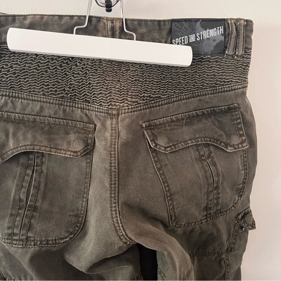 Speed and Strength Dogs of War Green Motorcycle Pants Armored Knees 32x32 - Picture 7 of 16